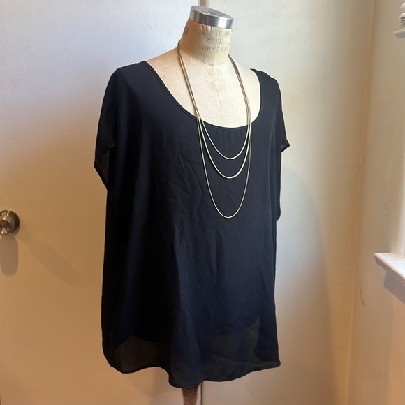 Torrid black chiffon top women’s plus size 3 - Picture 2 of 6